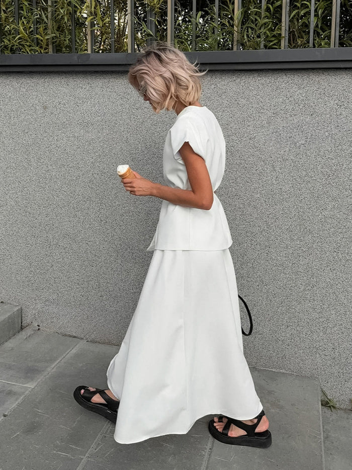 Amora Co ord Set - White
