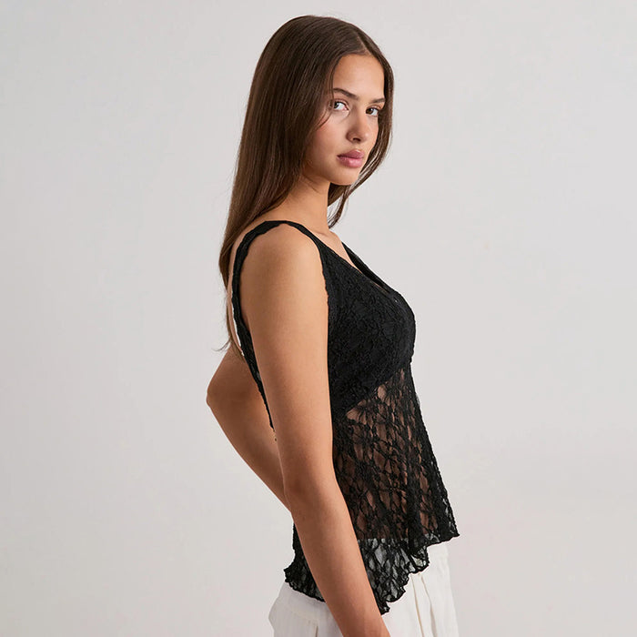 Angel Lace Top  - Black