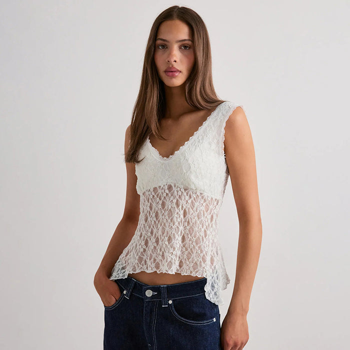 Angel Lace Top  - White