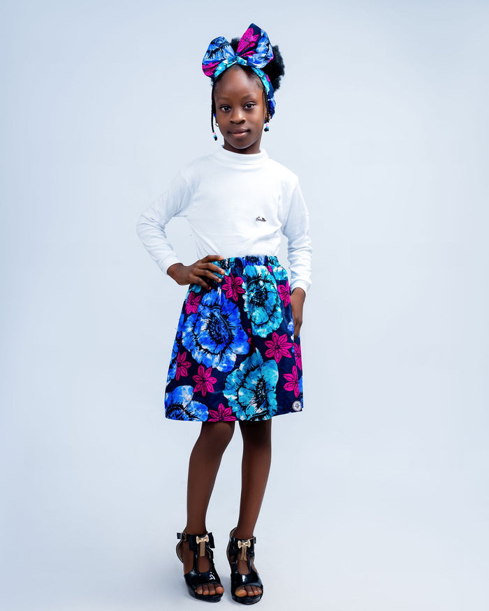 Ansi Girls' Skirt in African Print
