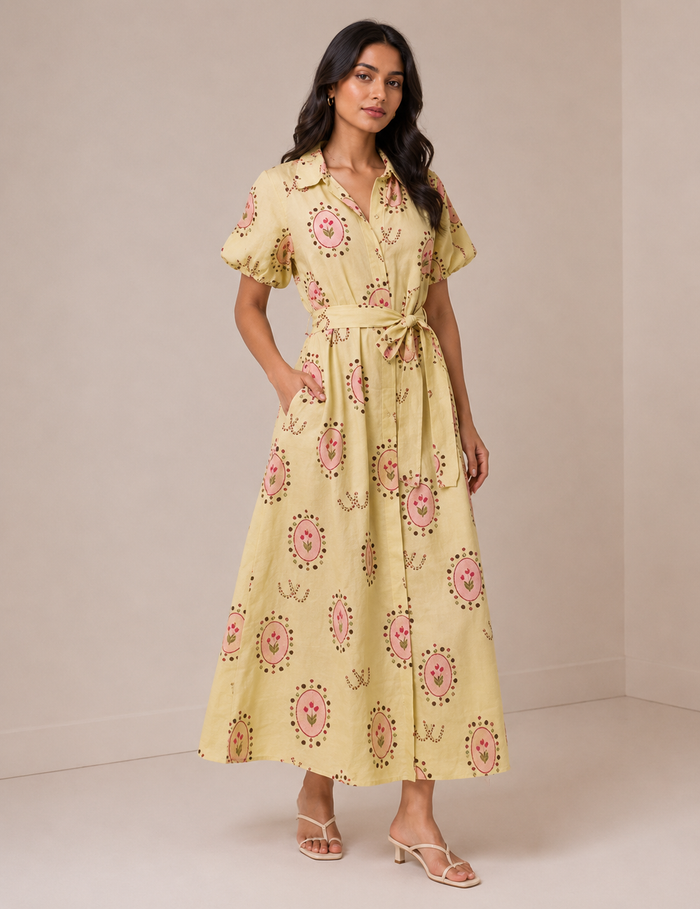 Antonia Maxi Dress - Yellow