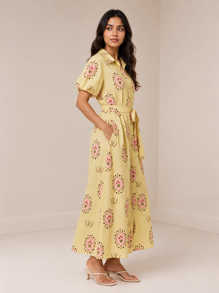 Antonia Maxi Dress - Yellow