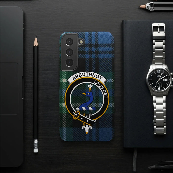 Arbuthnot Laus Deo clan crest glossy phone case – alternate product view