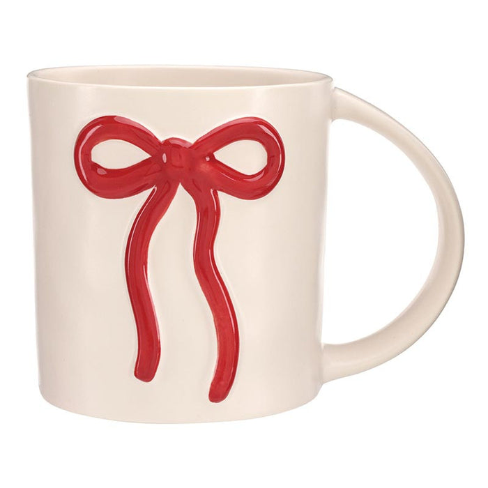 Artisan Wide Handle Mug - Red Bow
