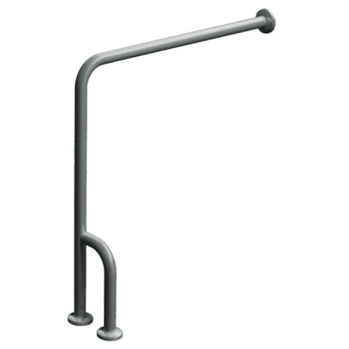 ASI 3833 Grab Bar Wall to Floor Snap Flange w/Outrigger 30" x 33" - Satin - Prestige Distribution