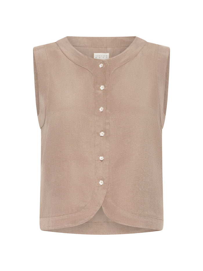 Atelier Reve Irtango Waistcoat Caribou Brown