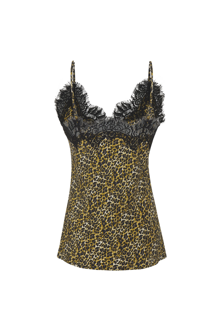 Ava Leopard Coco Cami Olive Oil*