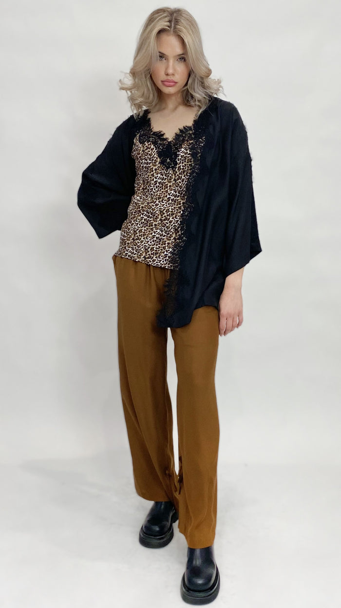 Ava Leopard Coco Cami Olive Oil*