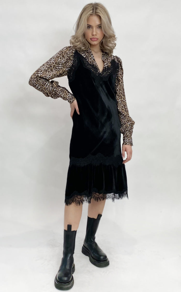 Ava Leopard Glam Shirt Fall Camel*