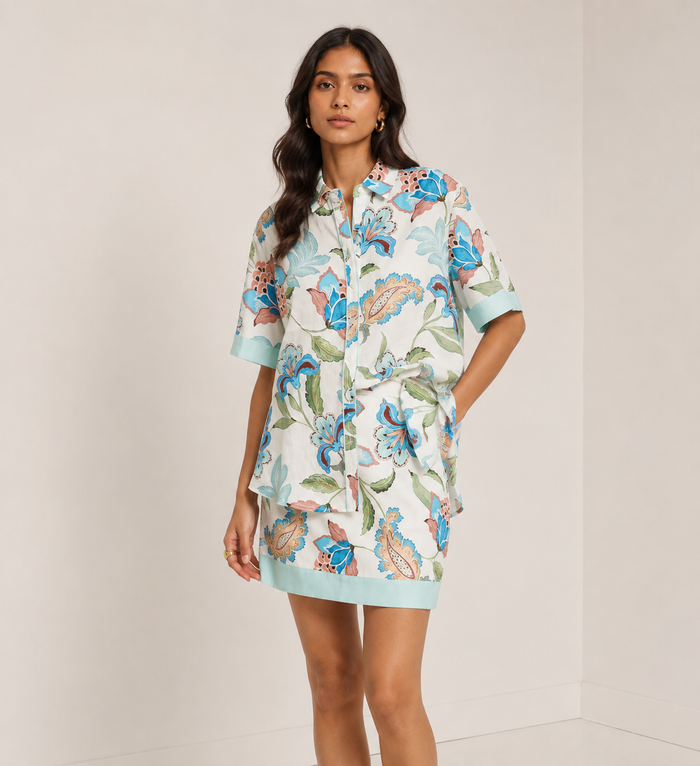 Aziza Co ord Set - White