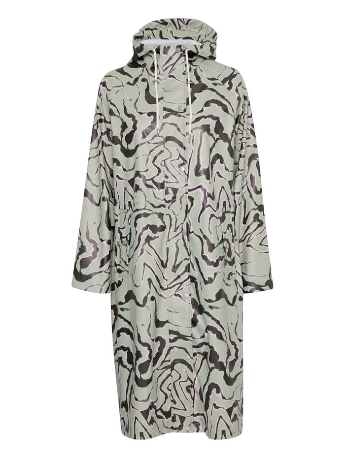 B Young ByAvan Coat Tea Abstract Animal