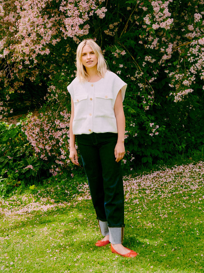 B Young ByEpian Waistcoat Marshmallow