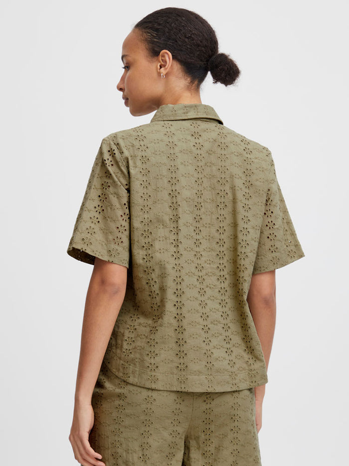 B Young ByFenni Cropped Blouse Aloe