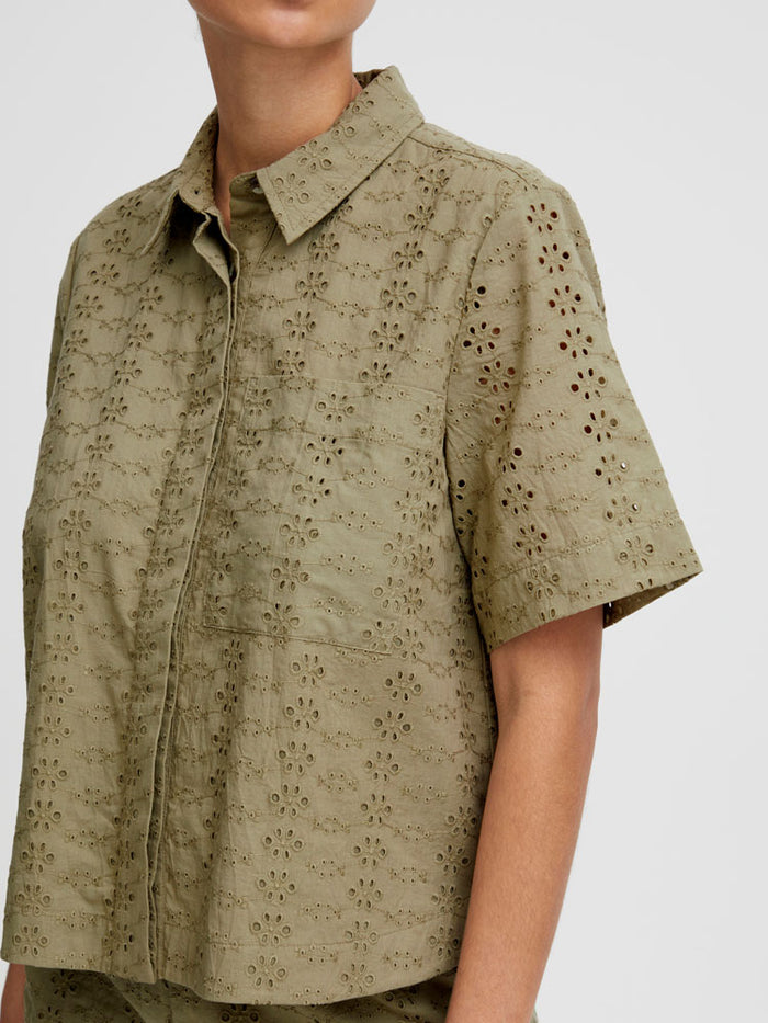 B Young ByFenni Cropped Blouse Aloe