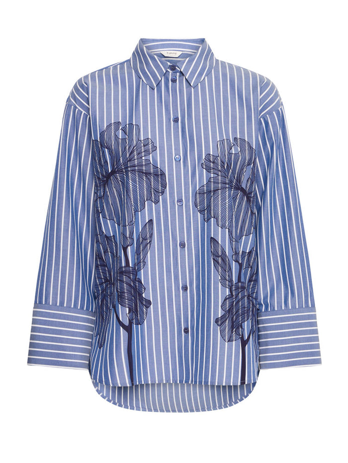 B Young ByFiras Flower Shirt Blue