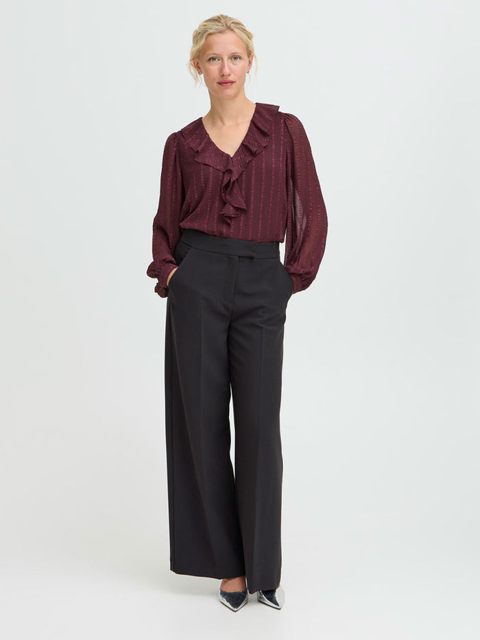 B Young ByHevina Blouse Maroon