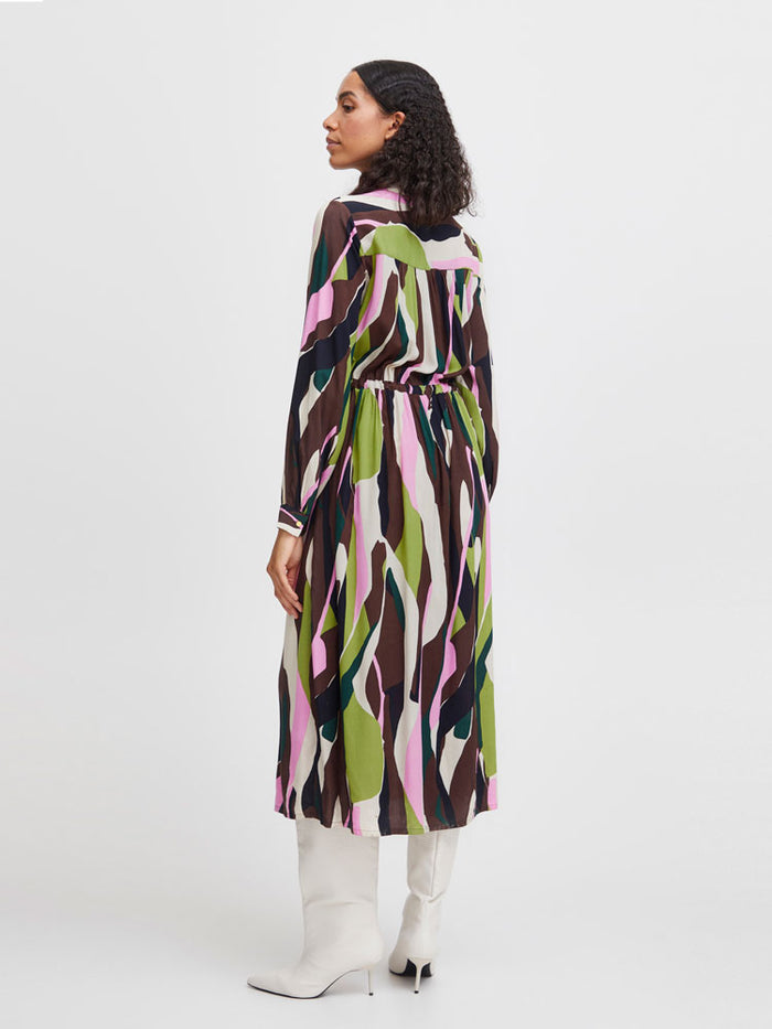 B Young ByHisha Long Dress Guacamole Mix