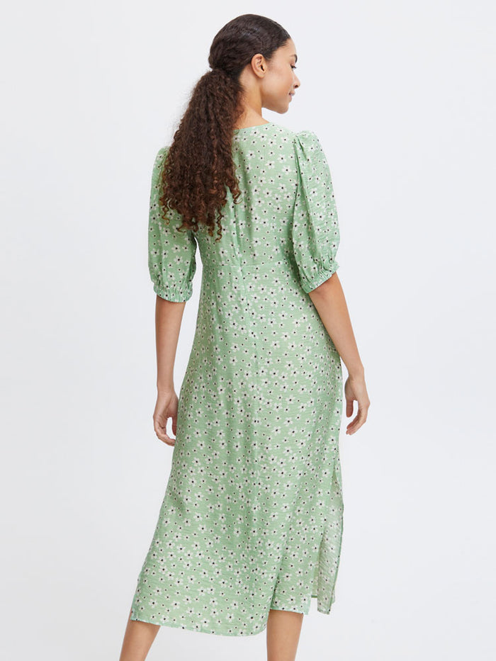 B Young ByIbano Long Dress Fair Green Flower