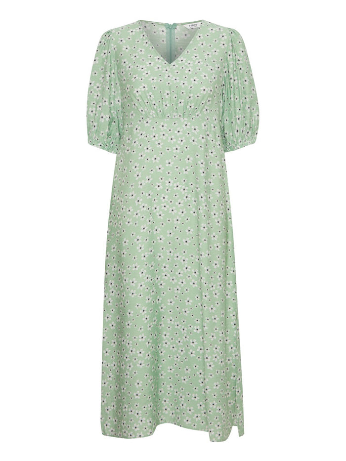 B Young ByIbano Long Dress Fair Green Flower