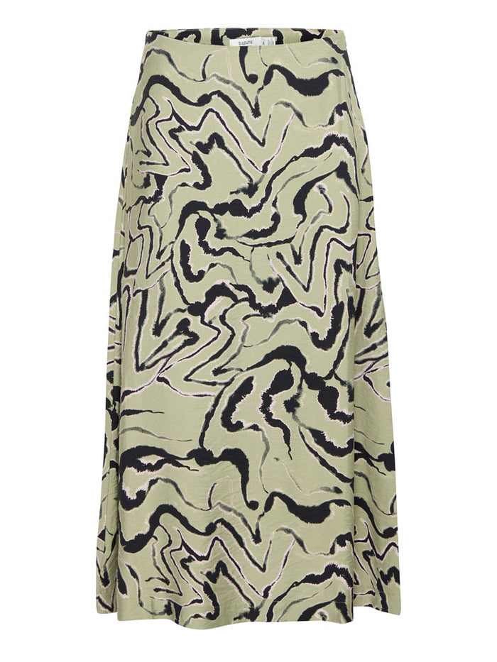 B Young ByIhamma Long Skirt Tea Abstract Animal