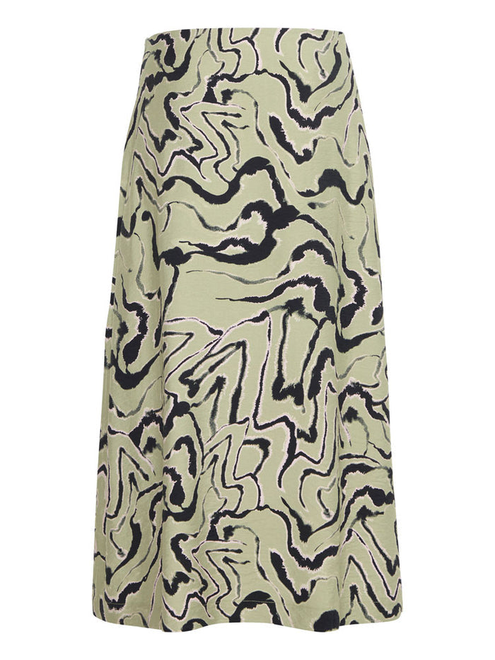 B Young ByIhamma Long Skirt Tea Abstract Animal