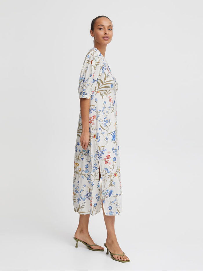 B Young ByImilda Long Dress Marshmallow Mix