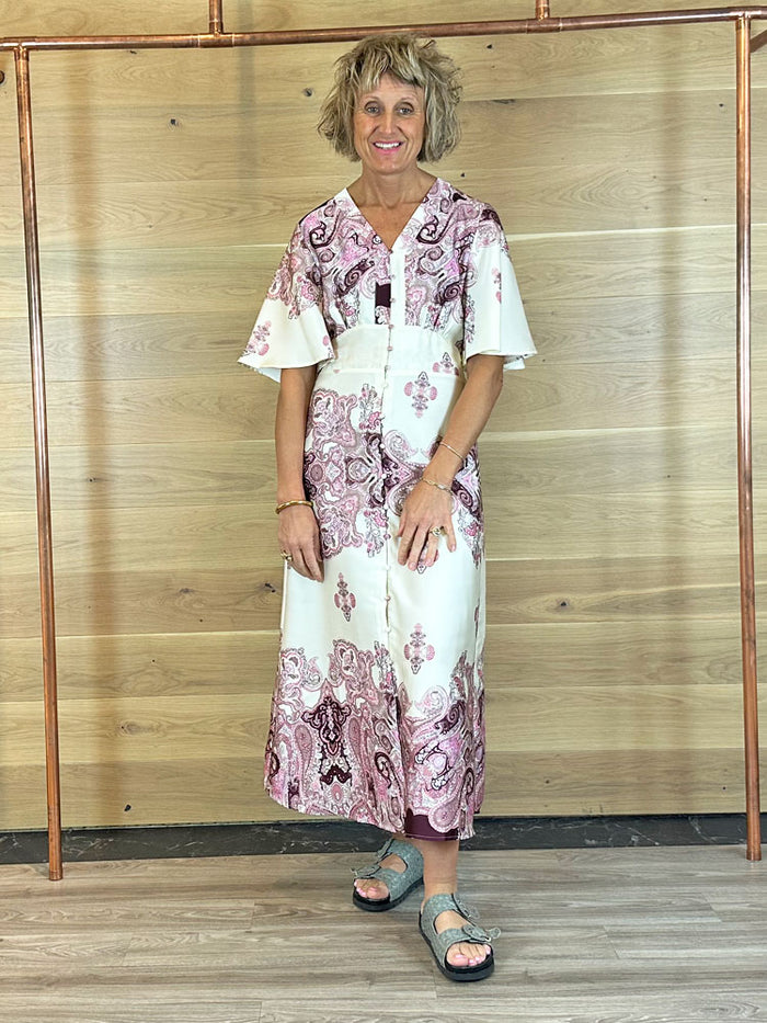 B Young ByJannike Dress Birch & Pink