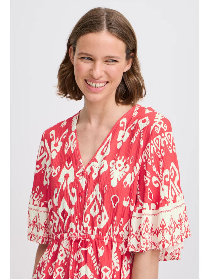 B Young ByJasmina Long Dress Flame Scarlet