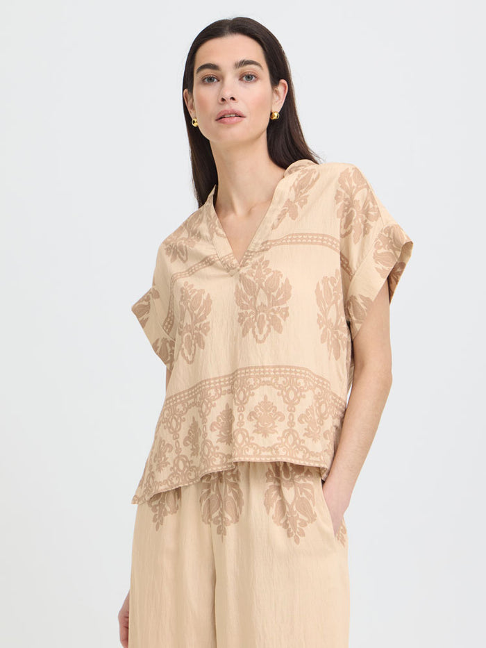 B Young ByJayce Blouse Cement