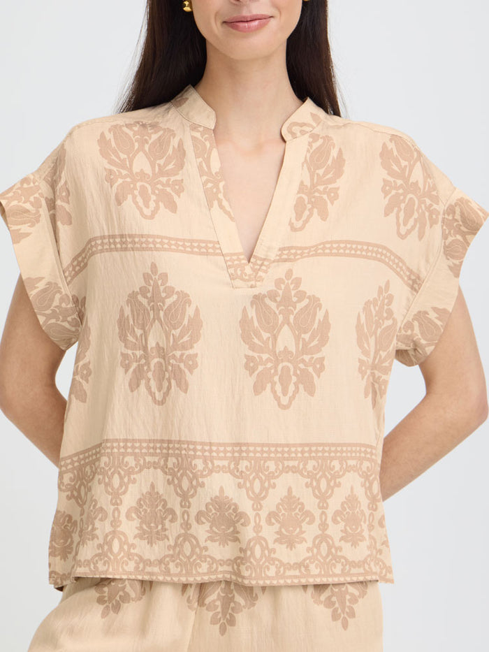 B Young ByJayce Blouse Cement