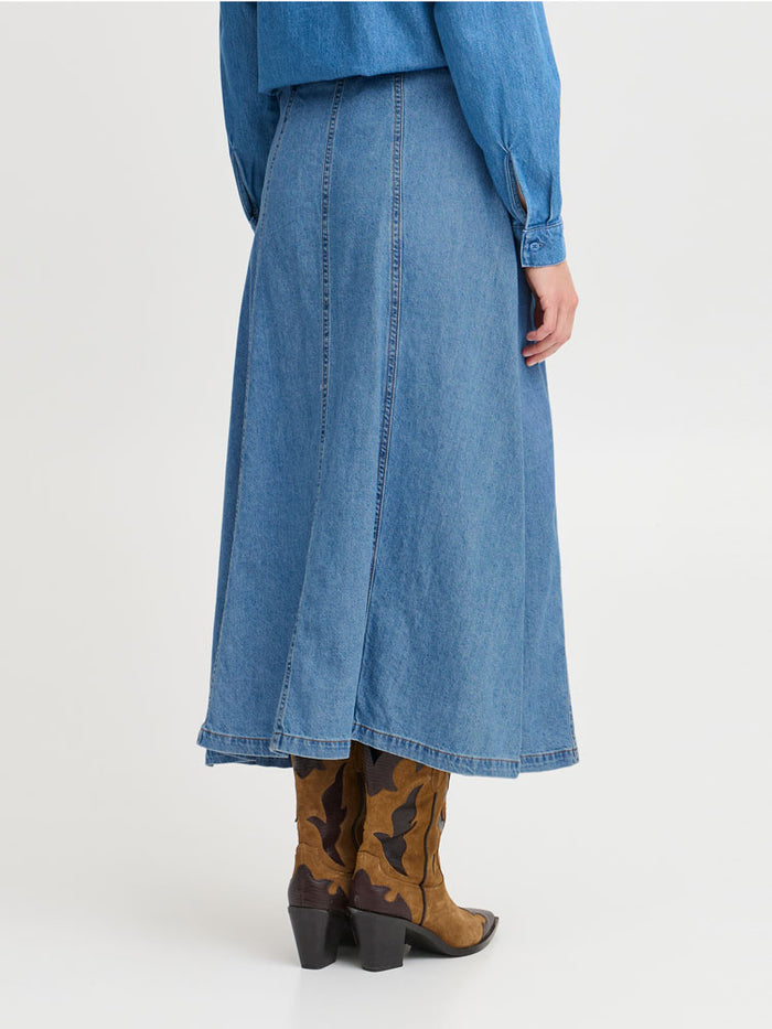 B Young ByKapuca Skirt Mid Blue Denim