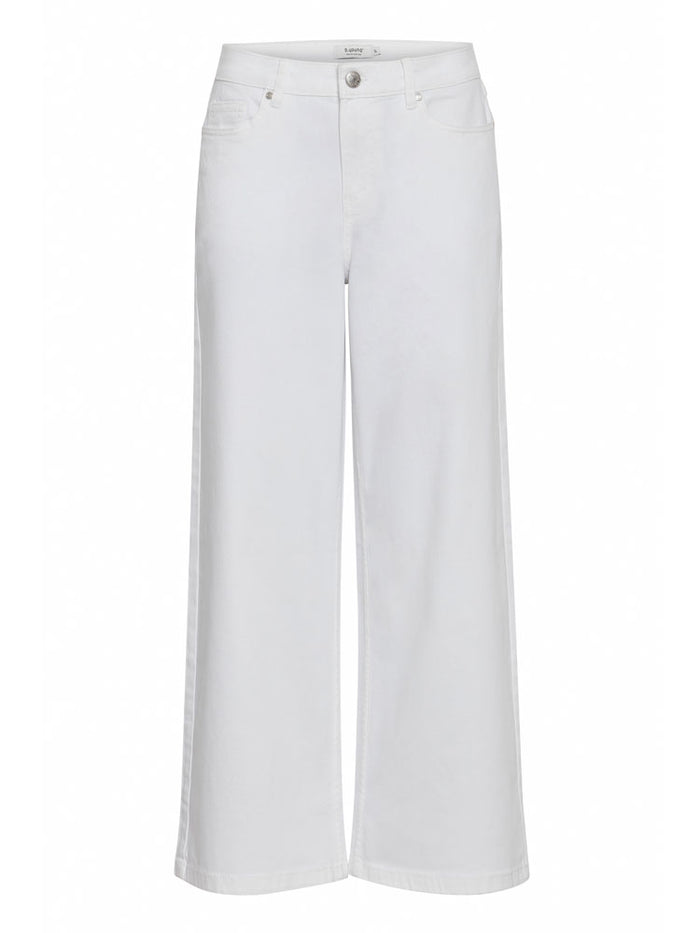 B Young ByKato ByByLikke Wide Jeans White