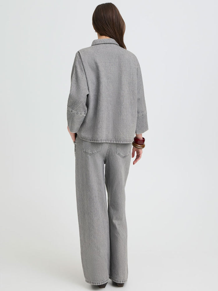 B Young ByKimu Shirt Mid Grey Denim
