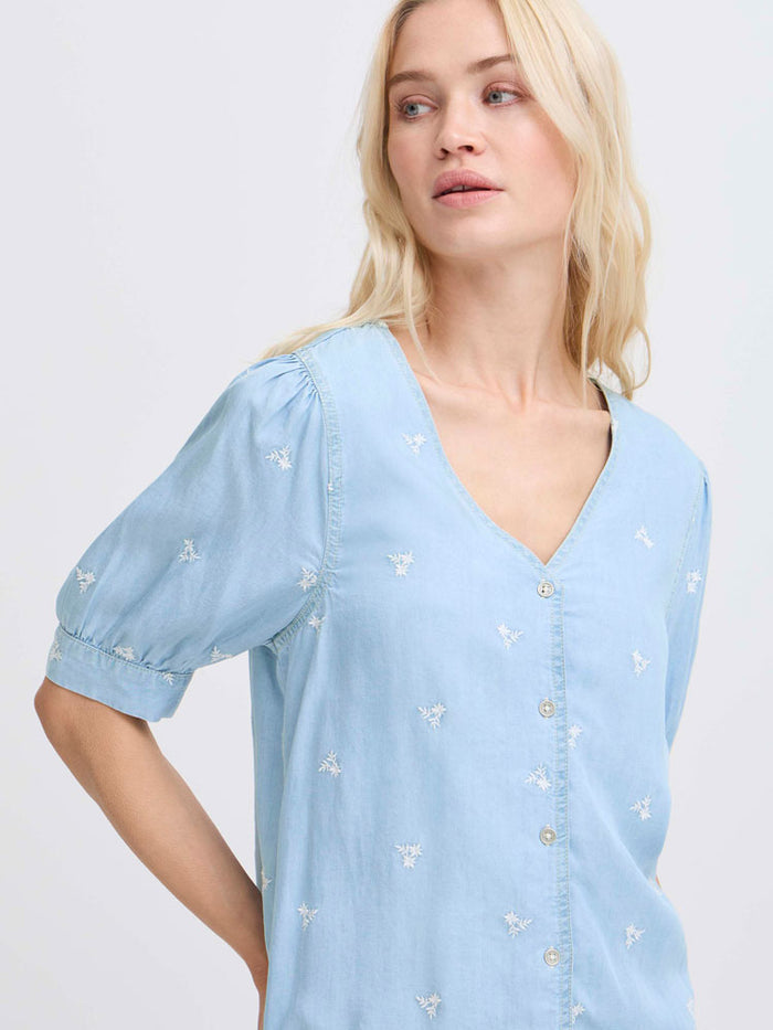 B Young ByKosmo Shirt Light Blue Denim