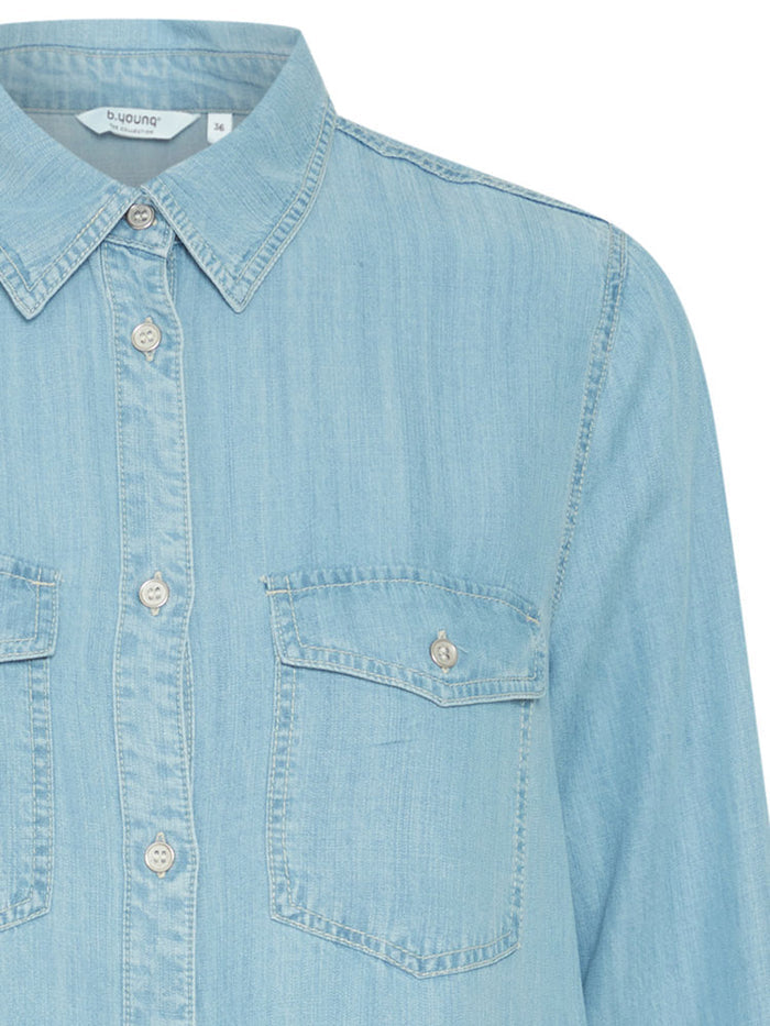 B Young ByLana Shirt Dress Light Blue Denim