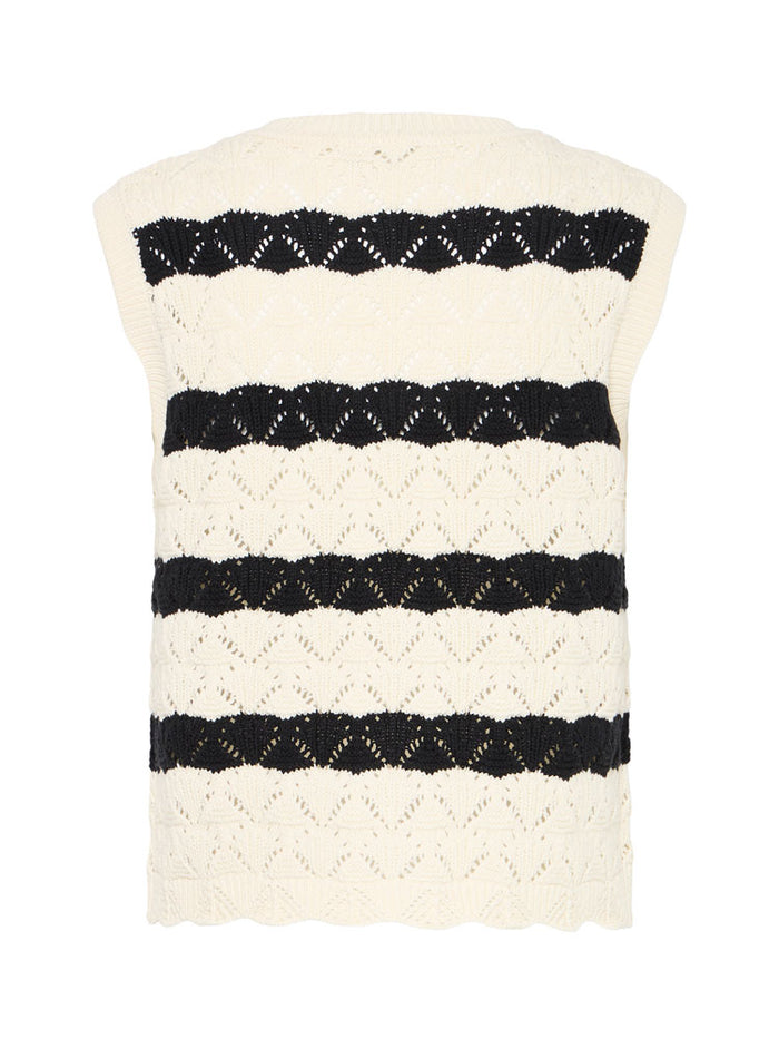 B Young ByMakenna Waistcoat Birch Stripe
