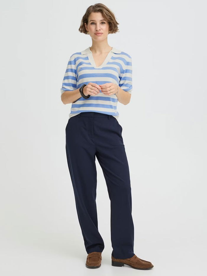 B Young ByMmorla SS Polo Della Robbia Blue Stripe