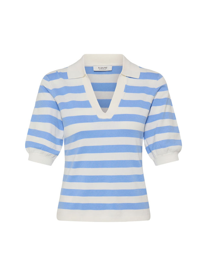 B Young ByMmorla SS Polo Della Robbia Blue Stripe