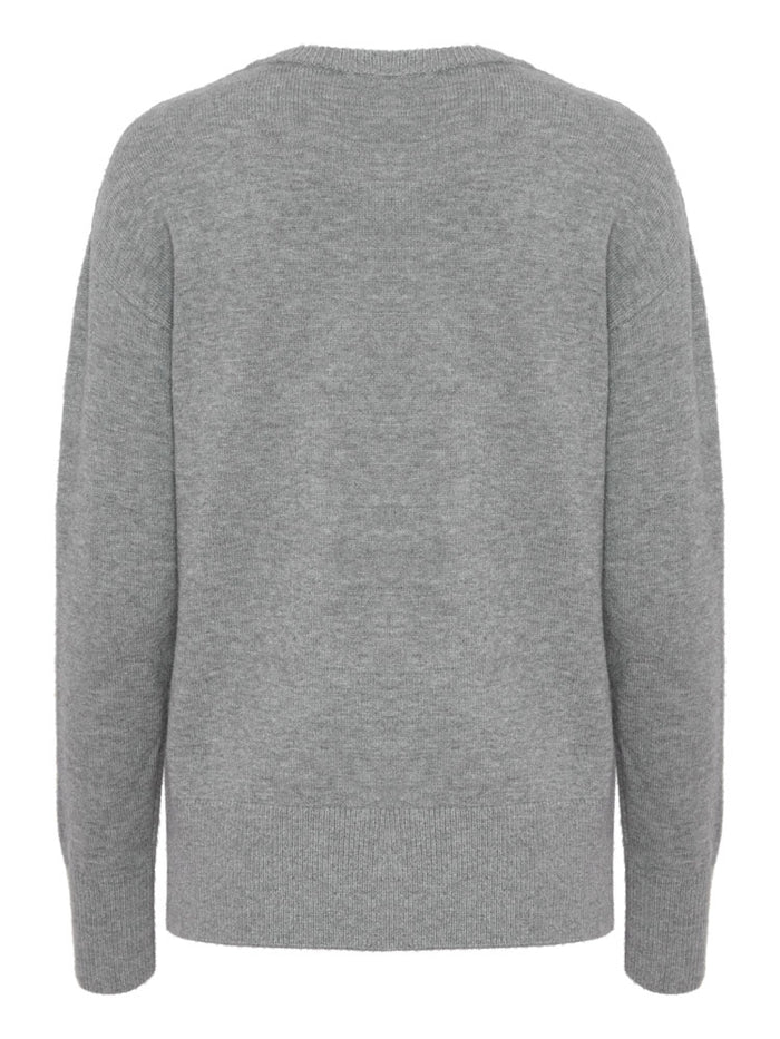 B Young ByNonina O-Neck Jumper Mid Grey Melange