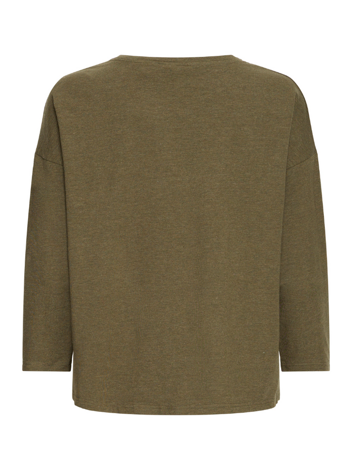B Young ByPamila Mid Sleeve T-Shirt Olive