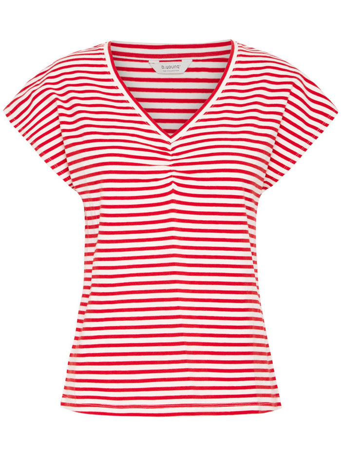 B Young ByPandinna V-Neck T-Shirt Flame