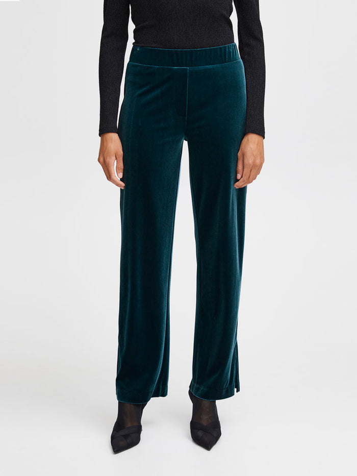 B Young ByPerlina Straight Trousers Reflecting Pond