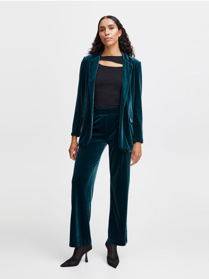 B Young ByPerlina Straight Trousers Reflecting Pond
