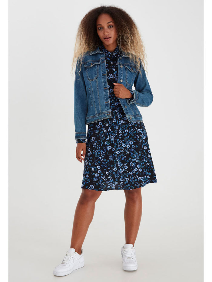 B Young ByPully Denim Jacket Mid Blue
