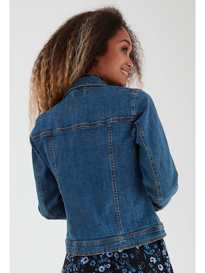 B Young ByPully Denim Jacket Mid Blue