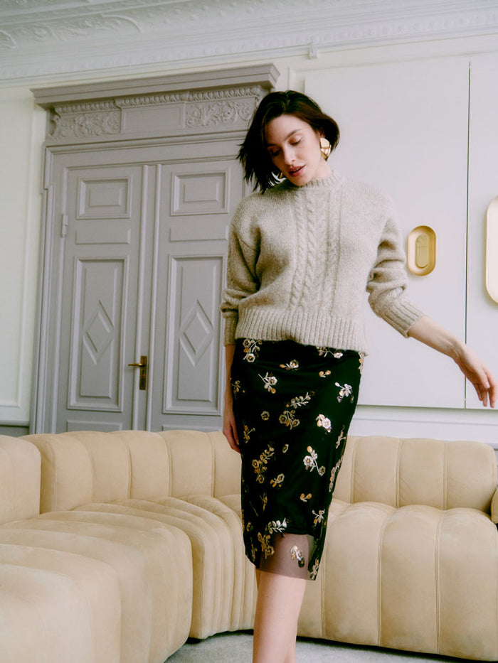 B Young ByRenaz Pencil Skirt Meteorite