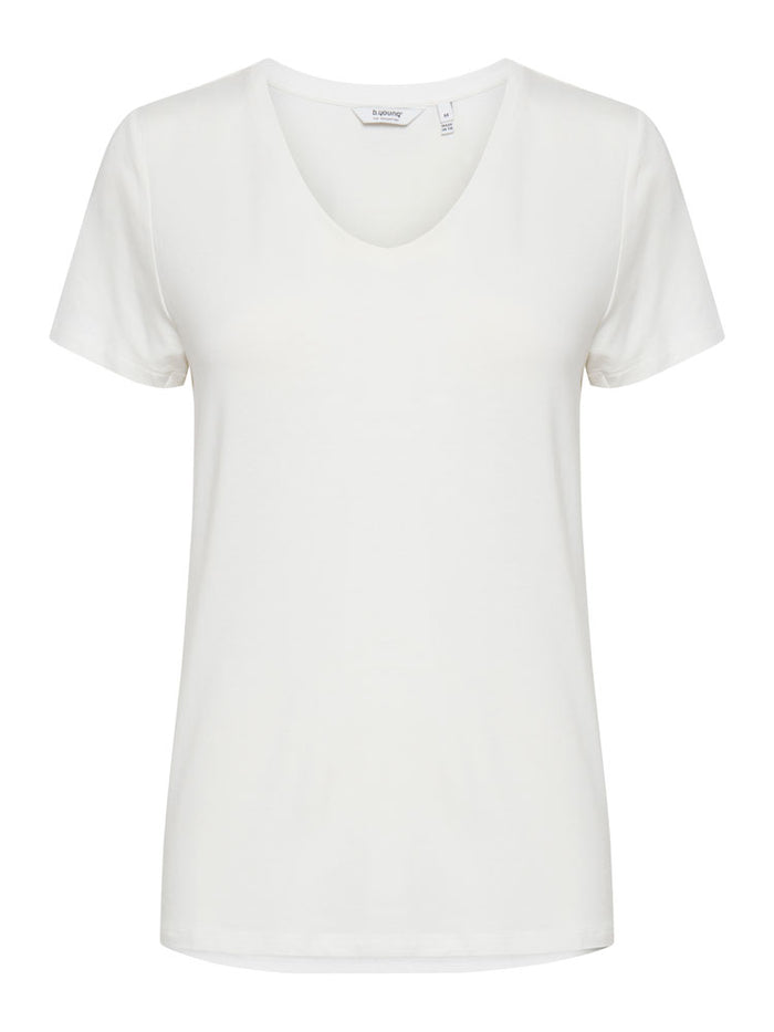 B Young ByRexima V-Neck T-Shirt Optical White
