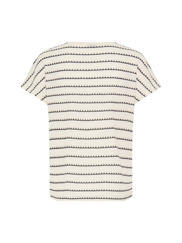 B Young BySiv Boat Neck Tee Cream