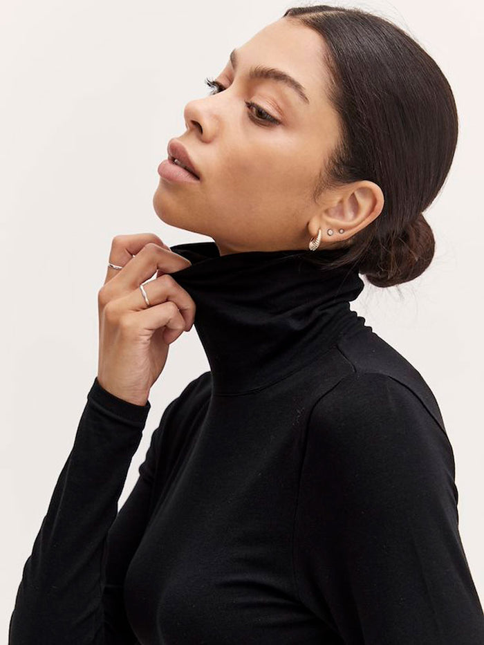 B Young Pamila Roll Neck Black