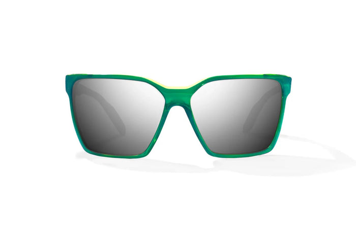 Aqua / Lt Green Gloss / Silver Mirror / Glass Lenses